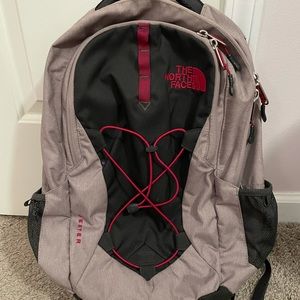 Purple gray north face jester backpack